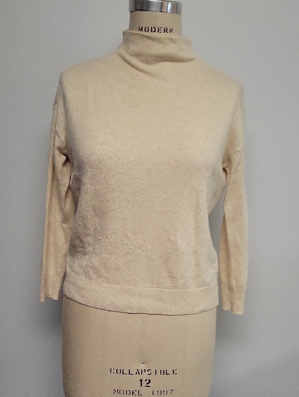 Becool Cream Mock Neck Women’s Sweater